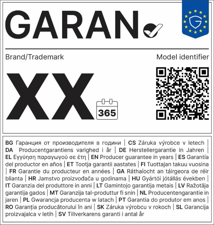 GARAN – Haltbarkeitsgarantie-Label